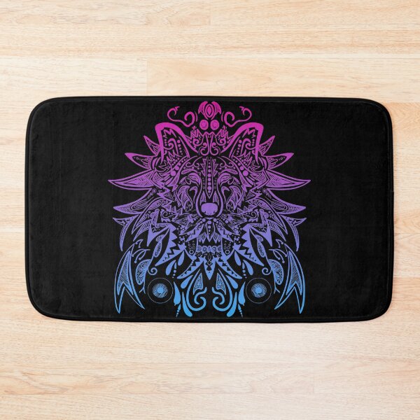 Item preview, Colorful Wolf Mandala 4 designed and sold by MMwolfdogden.