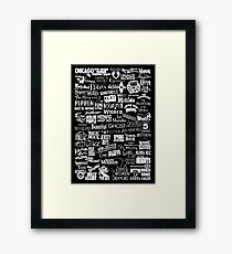 broadway baby {black and white version} Framed Print