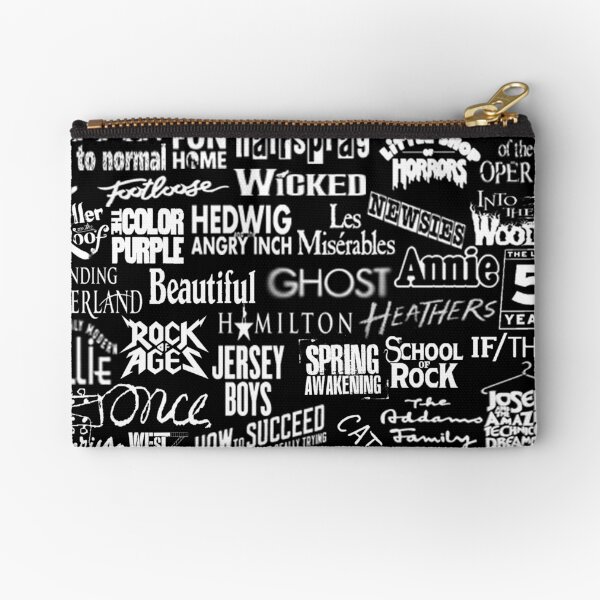 broadway baby {black and white version} Zipper Pouch