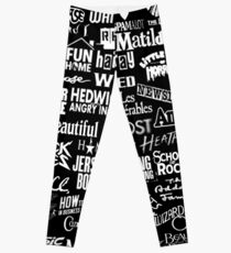 broadway baby {black and white version} Leggings