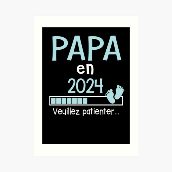 Papa en 2024 Cadeau Futur Papa Greeting Card for Sale by Niko