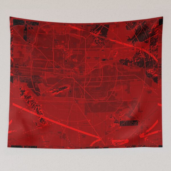 Item preview, Aviation Chart Phoenix Sky Harbor Airport - red designed and sold by LAPilotGirl.