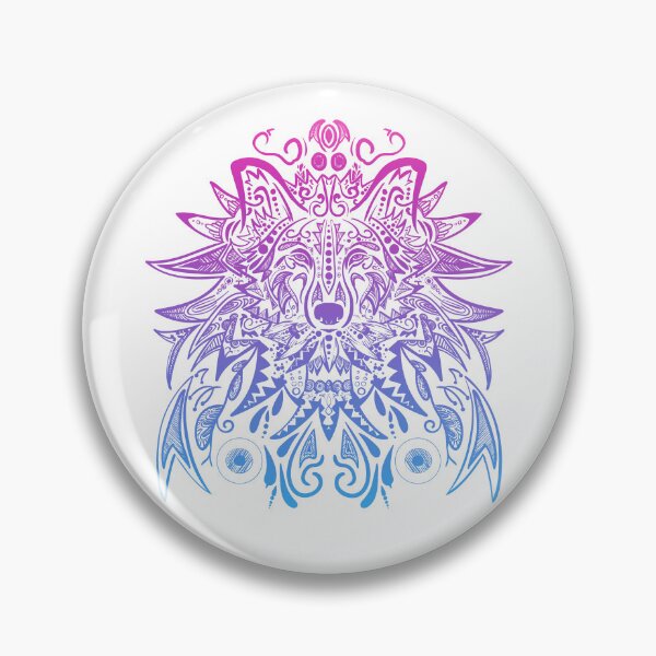 Item preview, Colorful Wolf Mandala 5 designed and sold by MMwolfdogden.