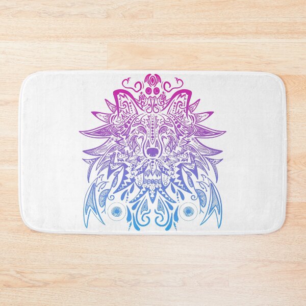 Item preview, Colorful Wolf Mandala 5 designed and sold by MMwolfdogden.