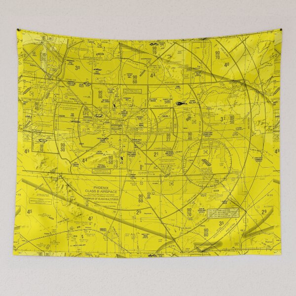 Item preview, Aviation Chart Phoenix Sky Harbor Airport - yellow designed and sold by LAPilotGirl.