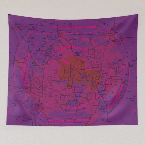 Item preview, Dallas - Ft. Worth Flyway Chart - purple designed and sold by LAPilotGirl.