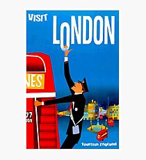"VISIT LONDON" Vintage Travel Advertising Print Photographic Print