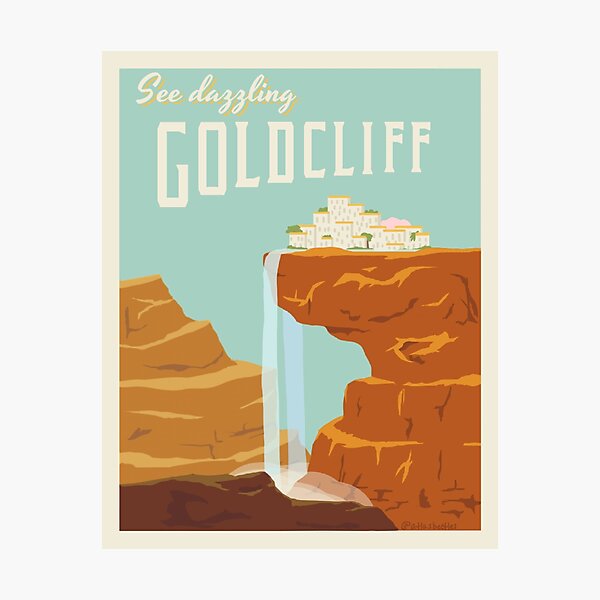 Goldcliff Travel Poster Photographic Print