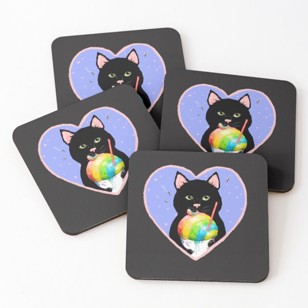 Item preview, Cat with Rainbow Shave Ice designed and sold by Lyngianni.