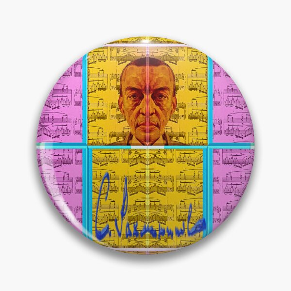 Item preview, GREAT  SERGEI RACHMANINOFF PAINTING ABSTRACT PORTRAIT CLASSICAL MUSIC SCORE PATCHWORK designed and sold by Ralek.