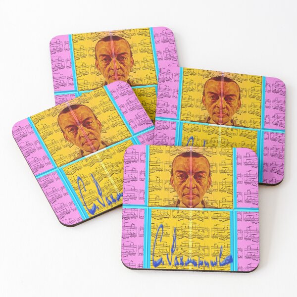Item preview, GREAT  SERGEI RACHMANINOFF PAINTING ABSTRACT PORTRAIT CLASSICAL MUSIC SCORE PATCHWORK designed and sold by Ralek.