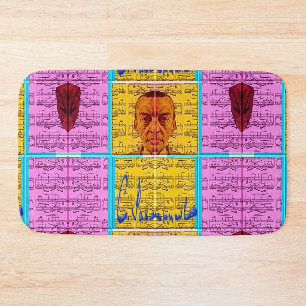Item preview, GREAT  SERGEI RACHMANINOFF PAINTING ABSTRACT PORTRAIT CLASSICAL MUSIC SCORE PATCHWORK designed and sold by Ralek.
