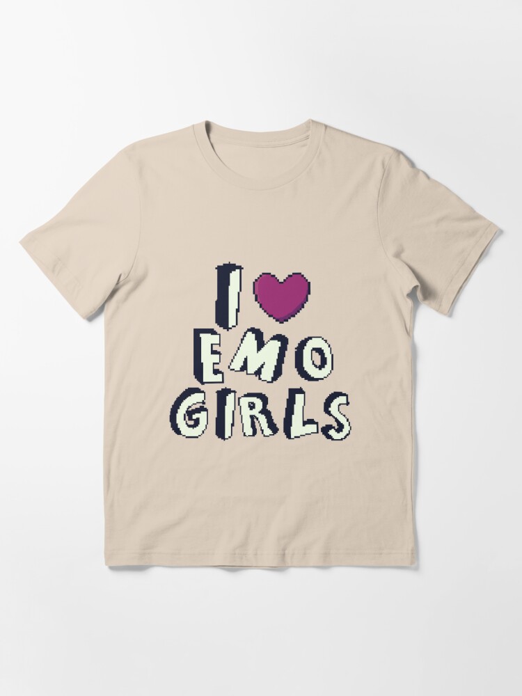 I LOVE HEART EMO GIRLS' Unisex Baseball T-Shirt