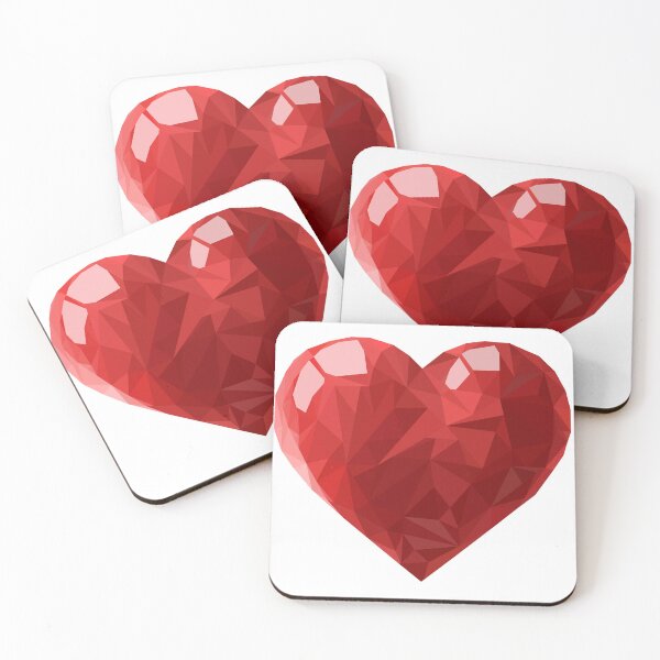 Item preview, Geometric Red Heart  designed and sold by Feather n'  Ink.
