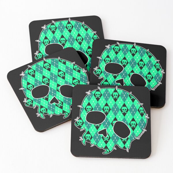 Item preview, Teal Skull Argyle designed and sold by JanGrackle.