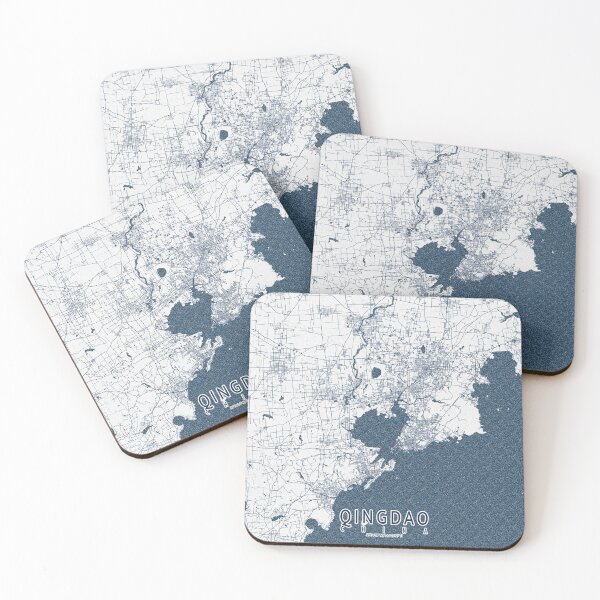 Item preview, Qingdao City Map of Shandong, China - Coastal designed and sold by deMAP.