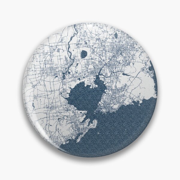 Item preview, Qingdao City Map of Shandong, China - Coastal designed and sold by deMAP.