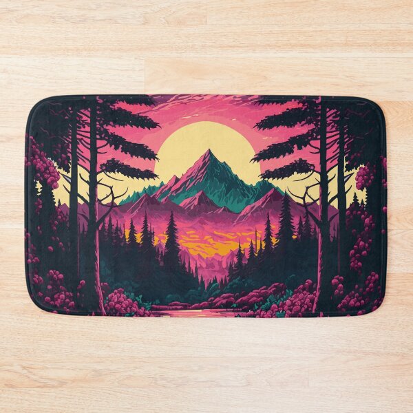 Item preview, Epic Sunset Landscape Pink Teal designed and sold by trajeado14.