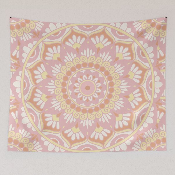 Item preview, Neutral Pink Orange and Yellow Mandala designed and sold by Julie Erin Designs.