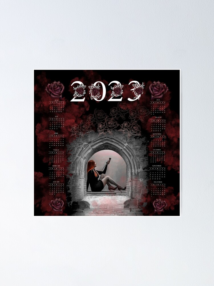 "Gothic 2023 calendar" Poster for Sale by Fitandstylish Redbubble