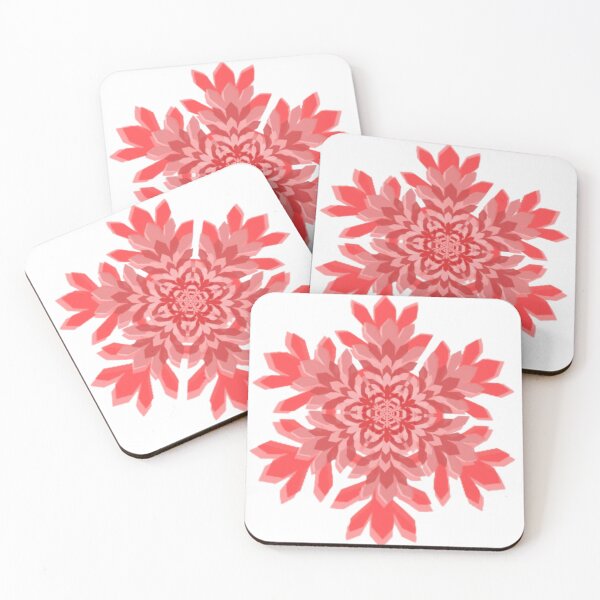 Item preview, Pink shades of snow flake designed and sold by Artistkhg.