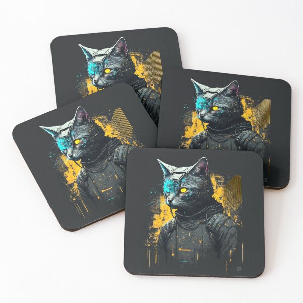 Item preview, Cyberpunk Kitty designed and sold by hourglassAI.