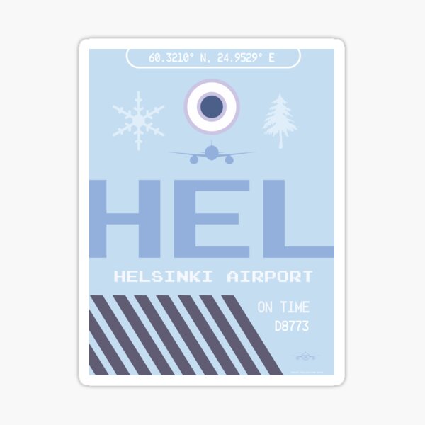 Item preview, HEL Helsinki airport designed and sold by airportstickers K. G..