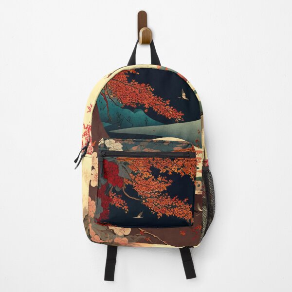 Item preview, Day and Night Japanese Landscape Illustration iPhone Case designed and sold by Dilematiccoma.