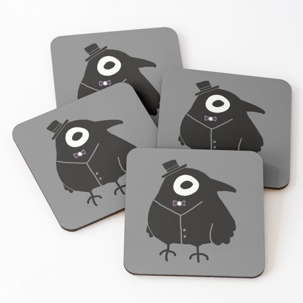 Item preview, asexual pride crow designed and sold by Scarlet Sung.
