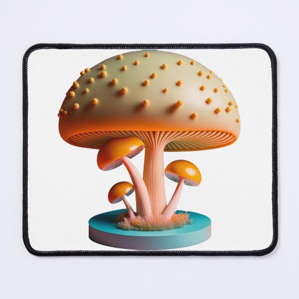 Item preview, Pastel Minimalistic Whimsical Magic Mushrooms - 3D designed and sold by The Oracle of Surrealism Sublime Consciousness.