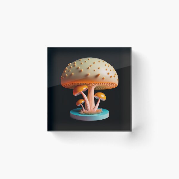 Item preview, Pastel Minimalistic Whimsical Magic Mushrooms - 3D designed and sold by The Oracle of Surrealism Sublime Consciousness.