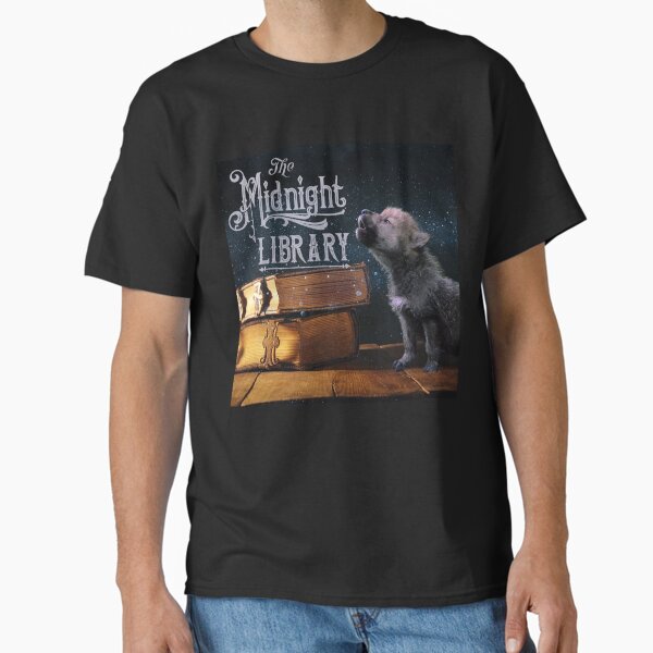 Item preview, Original Midnight Library Wolf Pup & Books (OUR IMAGE) designed and sold by The Midnight Market.