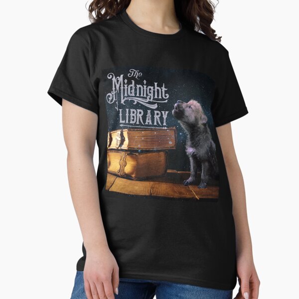 Item preview, Original Midnight Library Wolf Pup & Books (OUR IMAGE) designed and sold by The Midnight Market.