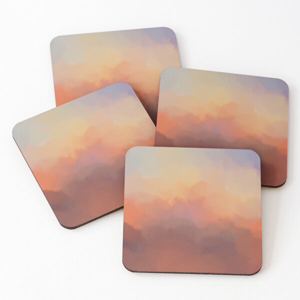 Item preview, Orange Sky Clouds, Coral and Gold designed and sold by StarEyez.