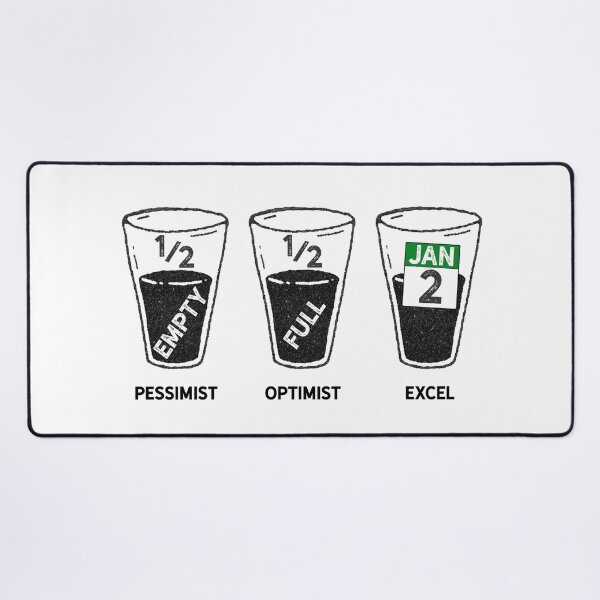 Item preview, glass half empty half full (excel) designed and sold by mystudiocreate.