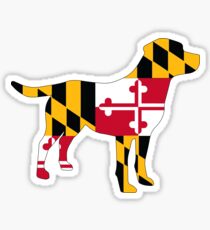 Lab filled with love for Maryland! Sticker