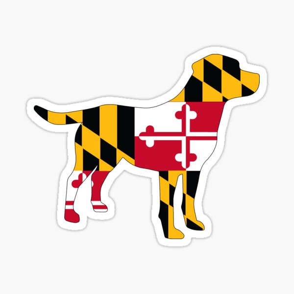 Lab filled with love for Maryland! Sticker