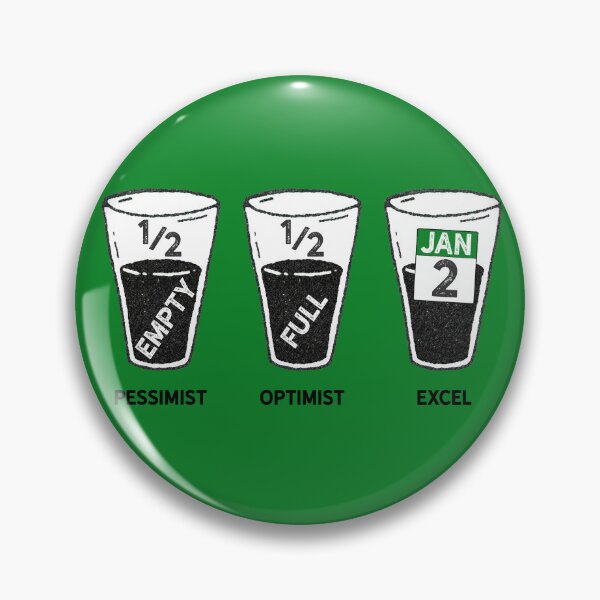 Item preview, glass half empty half full (excel) designed and sold by mystudiocreate.