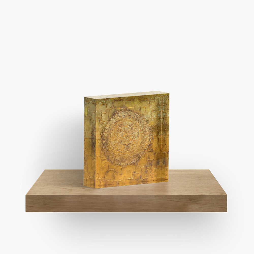 Mixed Media Abstract 1 Acrylic Block