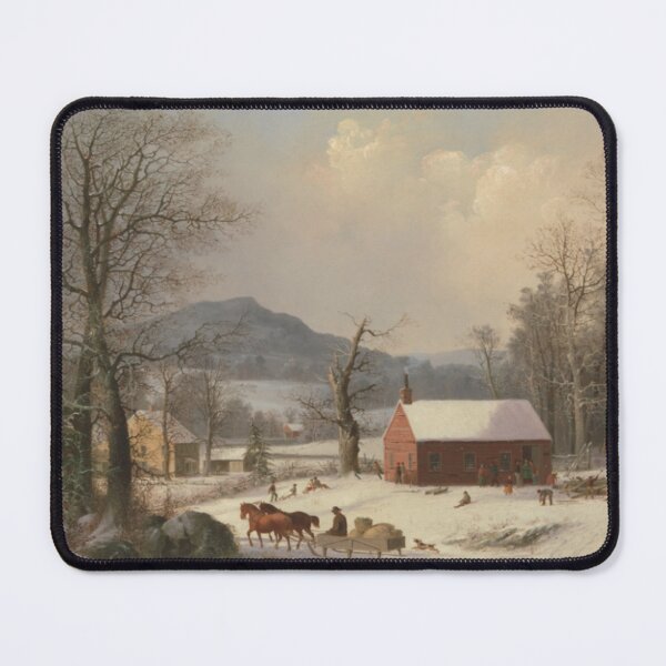 Item preview, Red School House by Durrie - Country Scene 1858  designed and sold by molamode.