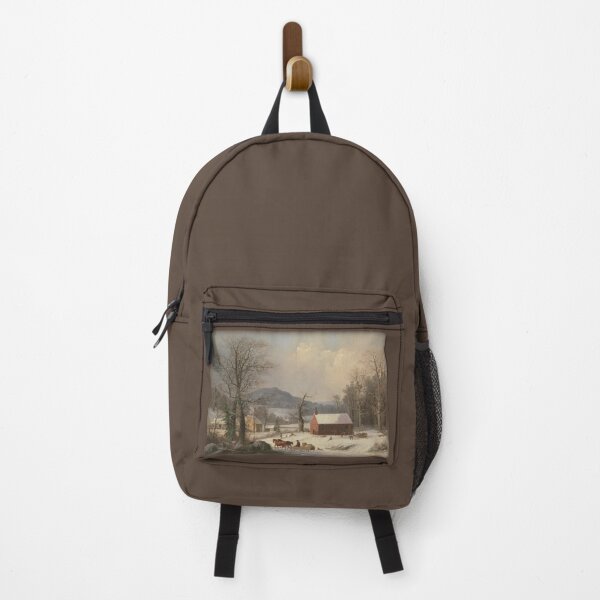 Item preview, Red School House by Durrie - Country Scene 1858 designed and sold by molamode.