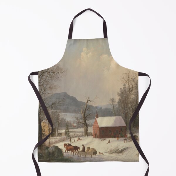 Item preview, Red School House by Durrie - Country Scene 1858 designed and sold by molamode.