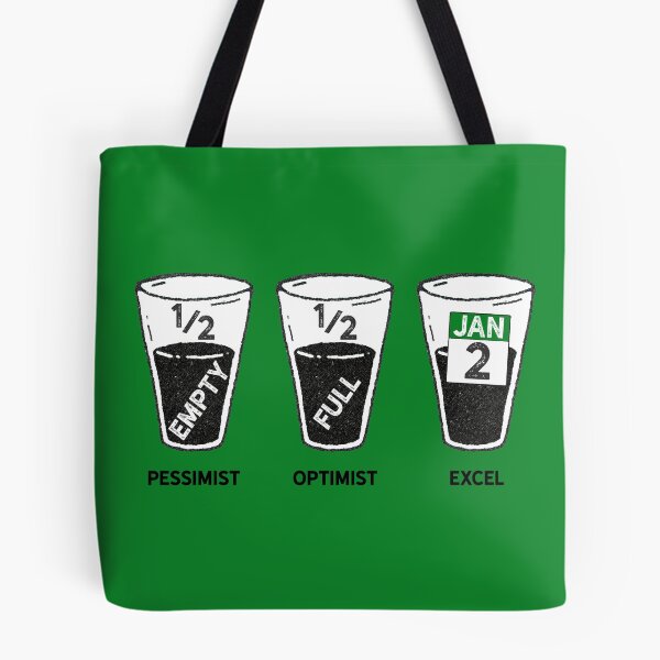 Item preview, glass half empty half full (excel) designed and sold by mystudiocreate.