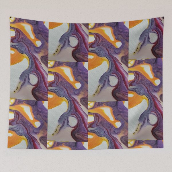 Item preview, Purple paint pour designed and sold by DancingCreek.