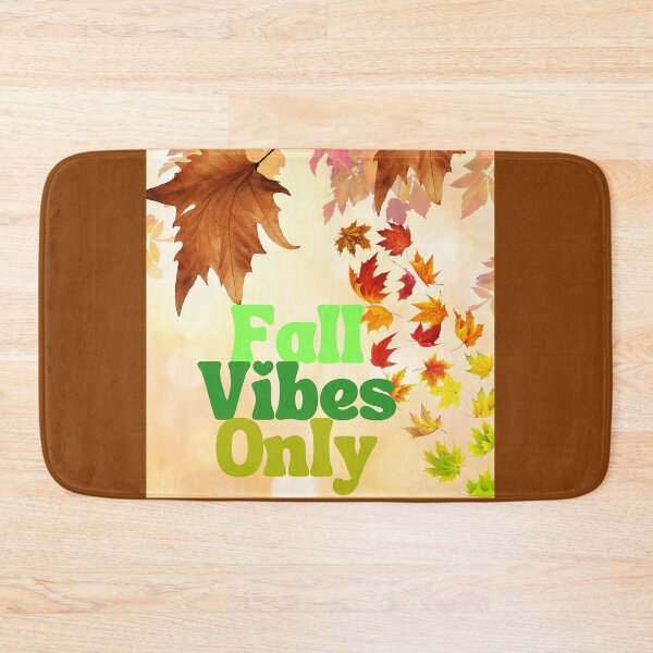 Item preview, Cute Leaves  Colorful Bubble Letters Fall Vibes Only  designed and sold by Darlene Douglas-Jackson.