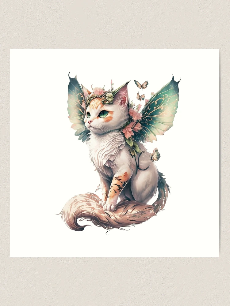 Cat with butterfly wings best sale