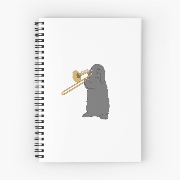 Item preview, bunny playing a trombone designed and sold by practiceyourins.