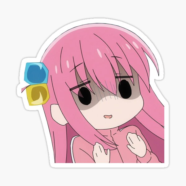 Hitori Gotou Bocchi The Rock Sticker For Sale By Kawaiicrossing