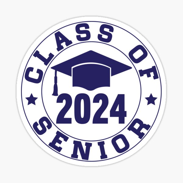 2024 seniors, Class of 2024 Graduation Sticker for Sale by MB Design