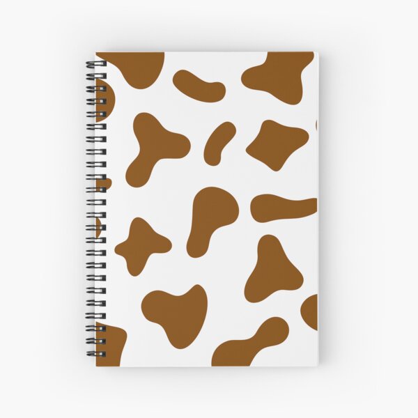 Cute brown cow print Spiral Notebook for Sale by viripasta